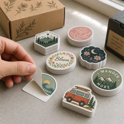 08 manual peel custom stickers