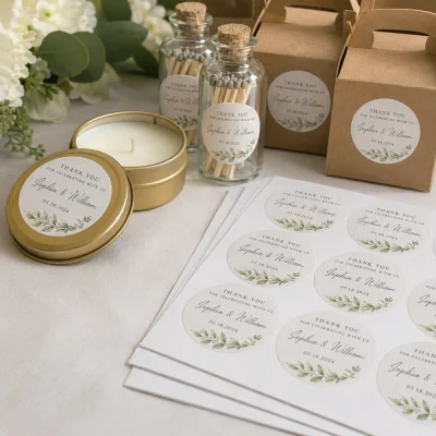 thank you handmade product sheet labels