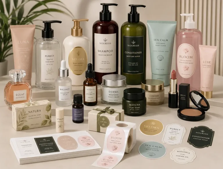 beauty cosmetic personal care labels collection
