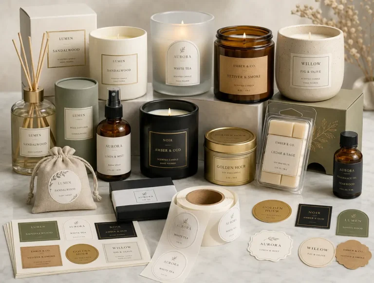 candle home fragrance labels collection