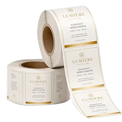 custom roll labels for beauty packaging