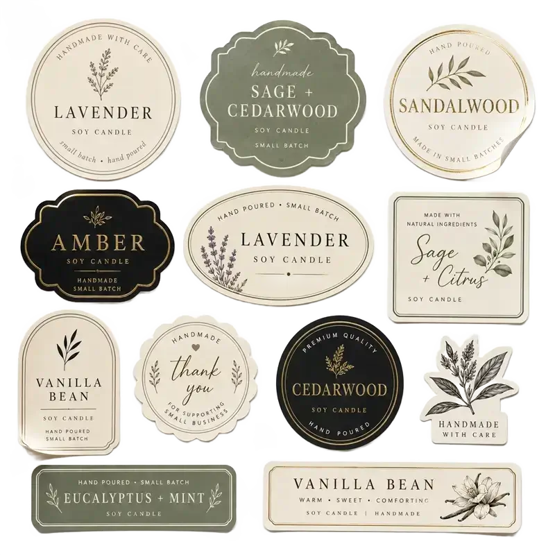 custom stickers for candles