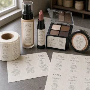 cosmetic labels hero roll sheet