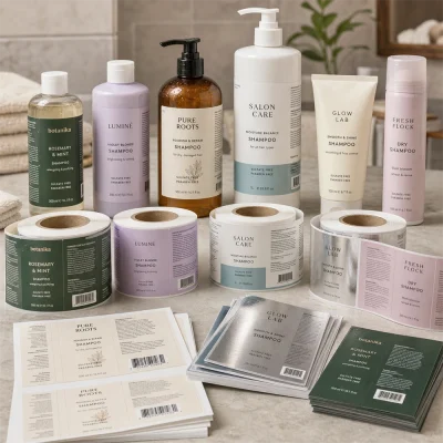 main shampoo labels rolls and sheets