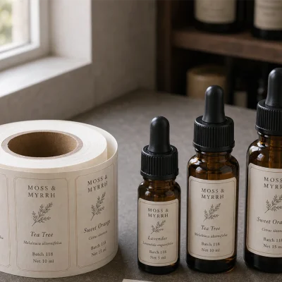 roll label dropper bottles