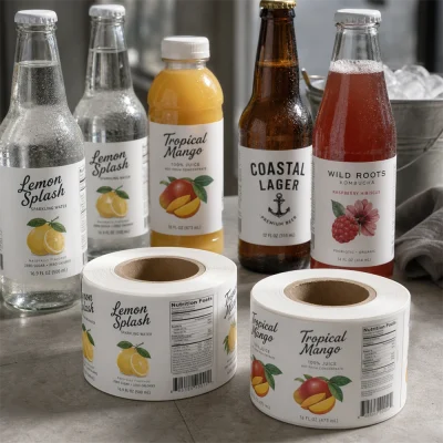 beverage condensation waterproof roll labels