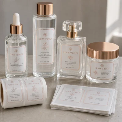 controlled clear bottle white ink foil