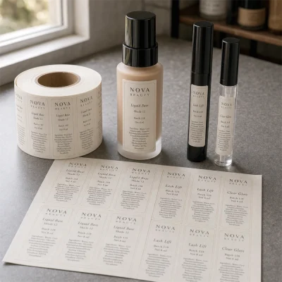 foundation mascara gloss labels