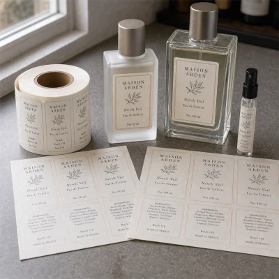 fragrance bottle vial labels