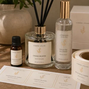 home fragrance labels set hero