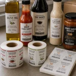 sauce oil bottle roll labels