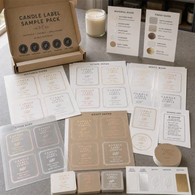 candle label material sample pack