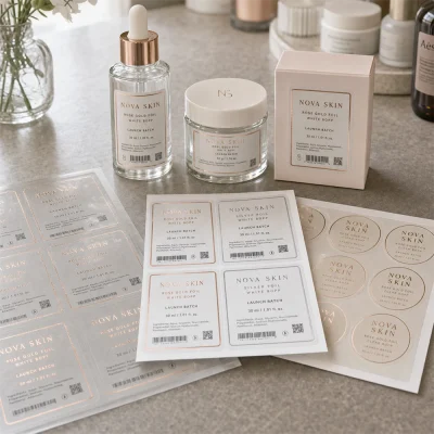 beauty bopp foil sheet labels