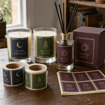 controlled candle gift labels