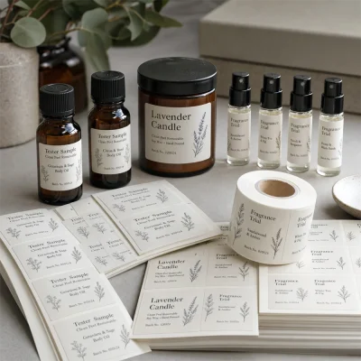 cosmetic candle removable labels