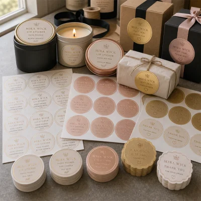 foil lid stickers gift seals
