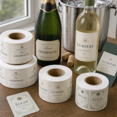 wet strength wine roll labels