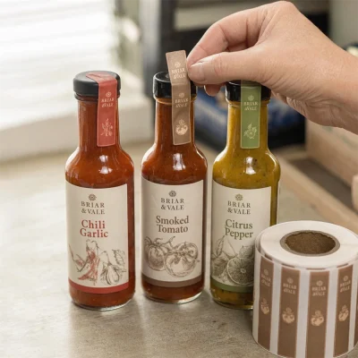 custom roll sauce labels
