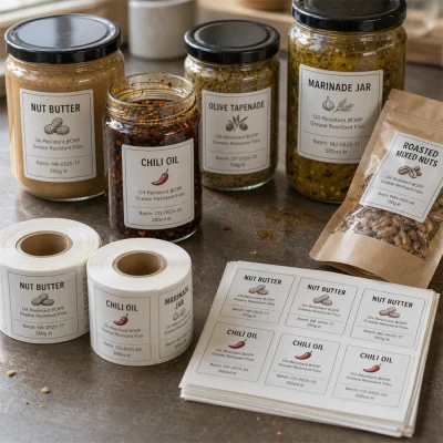 food jar grease resistant labels