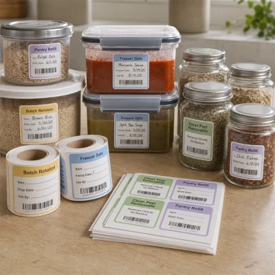 food storage removable labels