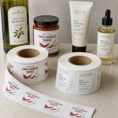 oil resistant white bopp roll labels