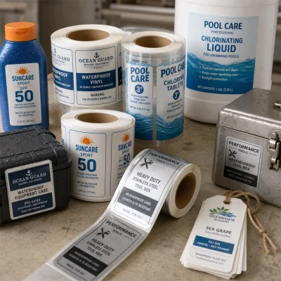 outdoor vinyl pet waterproof roll labels