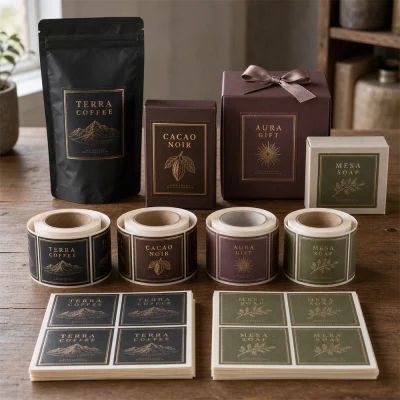 controlled coffee chocolate gift labels