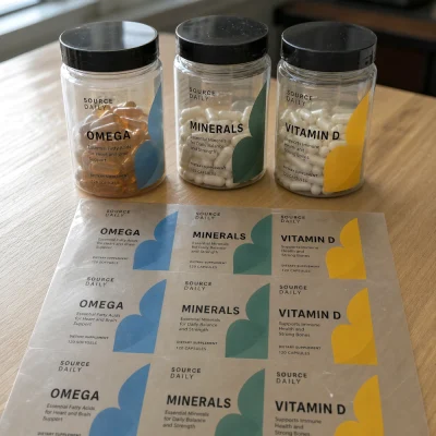 clear pet supplement sheet labels