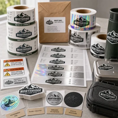 vinyl finish sample pack labels
