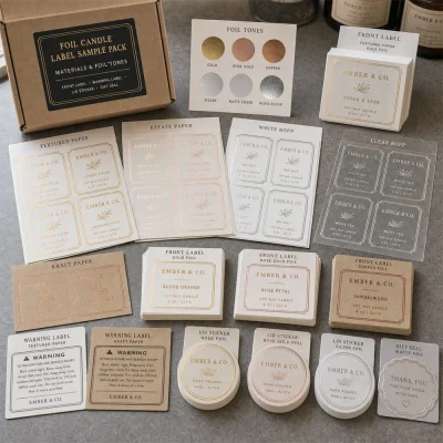 bopp oil resistant foil candle labels