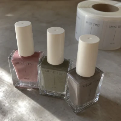 clear pet nail polish roll labels