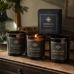 black gold foil labels for candles