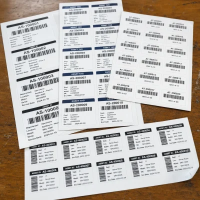 barcode sheet labels