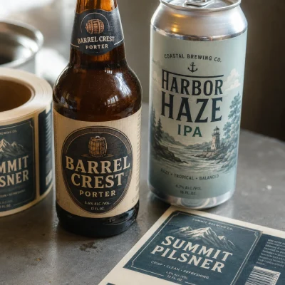 beer labels for glass bottle