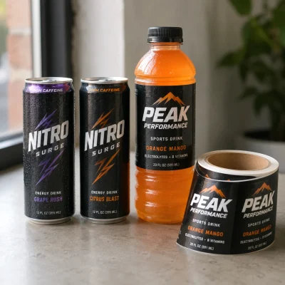 beverage drink bottle labels