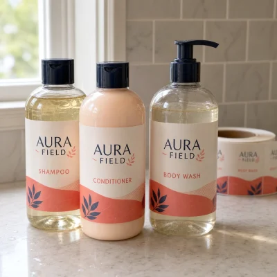 body wash shampoo roll labels