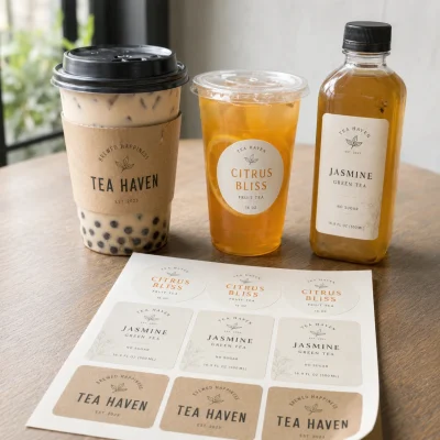 bubble tea sheet labels