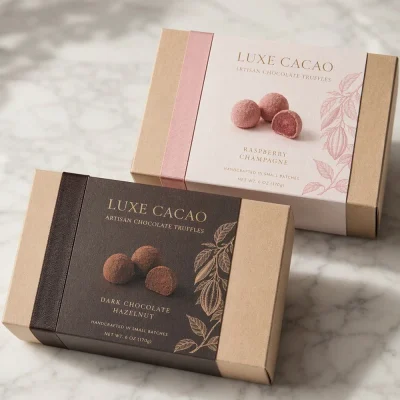 high-end chocolate labels