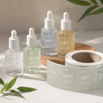 clear pet labels for skincare