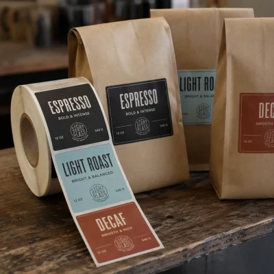 custom roll coffee labels