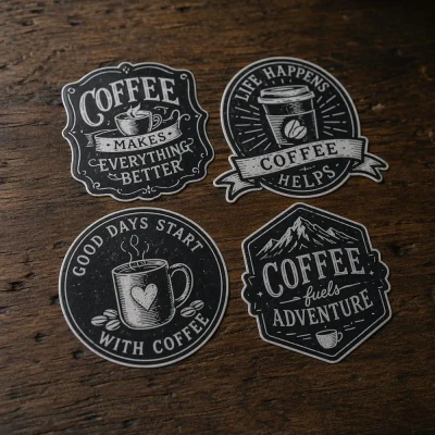 coffee tea stickers