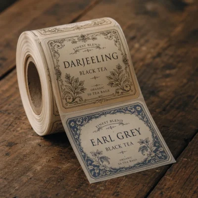 coffee tea roll labels