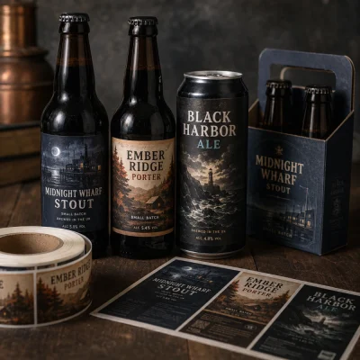 custom black beer labels