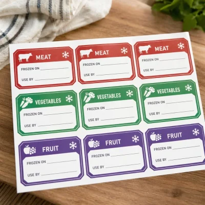 custom frozen food date labels