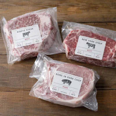 custom frozen food labels for beef