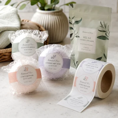 custom roll bath bomb labels