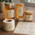 custom sheet roll honey labels