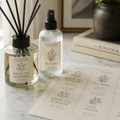 custom sheet diffuser labels