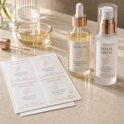 facial oil resitant lables