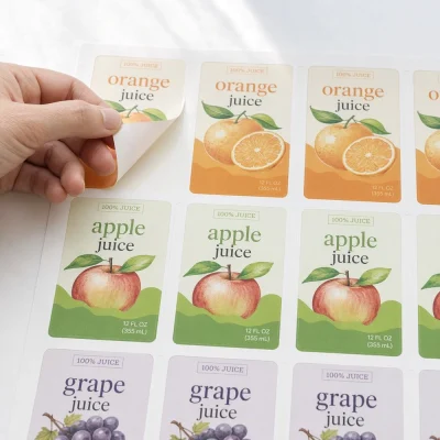 custom fruit juice labels sheet